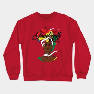 Juneteenth 1865 Black Woman Crewneck Sweatshirt